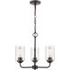 Moven 3 Light 18 inch Rubbed Bronze Chandelier Ceiling Light